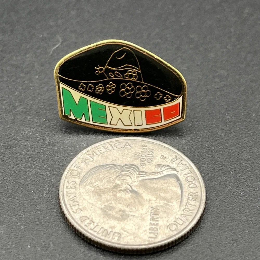 Mexico Sombrero Mexican Flag Colors Lapel‎ Hat Pin